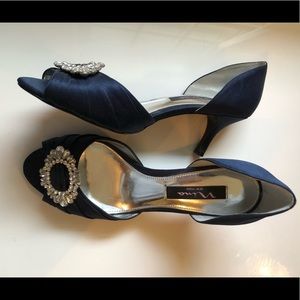 Nina blue dress kitten heel